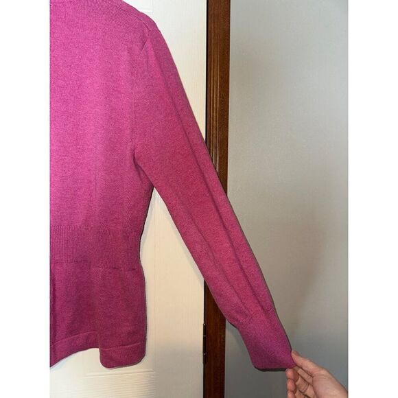 Eddie Bauer Pink Cashmere Blend Button Front Cardigan  Size XL Petite - Picture 10 of 15